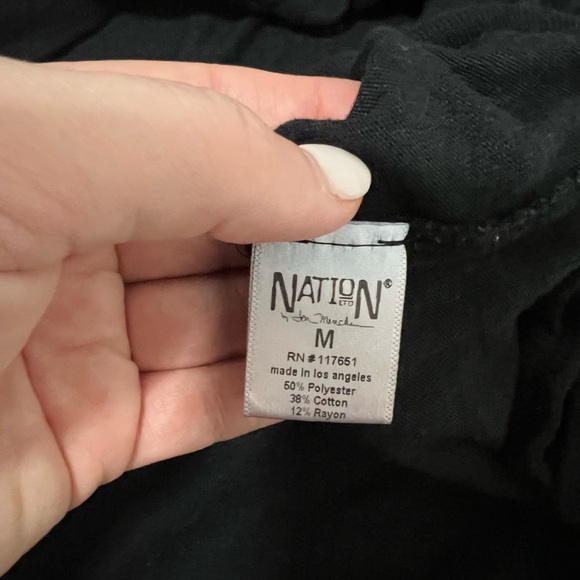 Nation LTD Rhinestone Grommet Raglan Sweatshirt - Picture 7 of 7